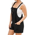 thumbnail image 4 of HUBERY Women Adjustable Straps Sleeveless Pocket Solid Color Shortall Romper, 4 of 5