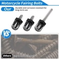thumbnail image 3 of Tornillos para Parabrisas Unique Bargains para Harley Davidson Touring Street Glide Street Glide Specials 2014-2024 1 Tornillo Largo 2 Tornillos Cortos Aleación de Aluminio Negro, 3 of 6