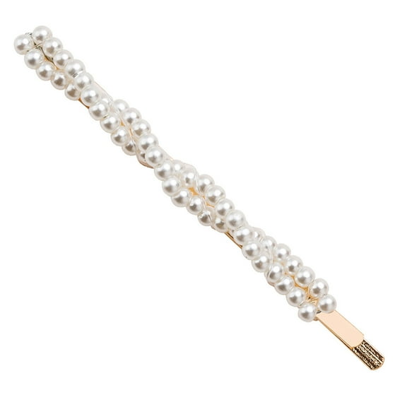 ULTNICE 1Pcs Hair Pin for Women Pearl Hairpin Hair Barrettes for Meeting White Alloy