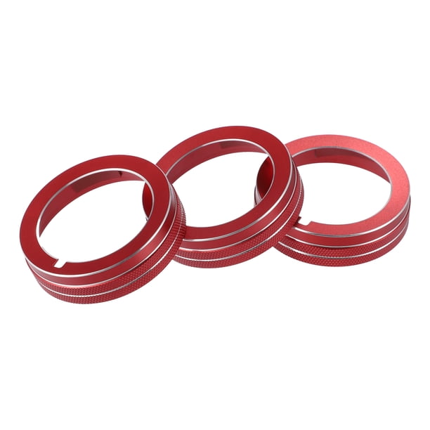 AC Aire Acondicionador Interruptor Perilla Cubierta para Mazda - 3 Uds Rojo