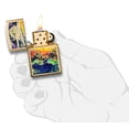 thumbnail image 7 of Zippo High Polish Brass Howling Wolf Pocket Lighter, 7 of 7