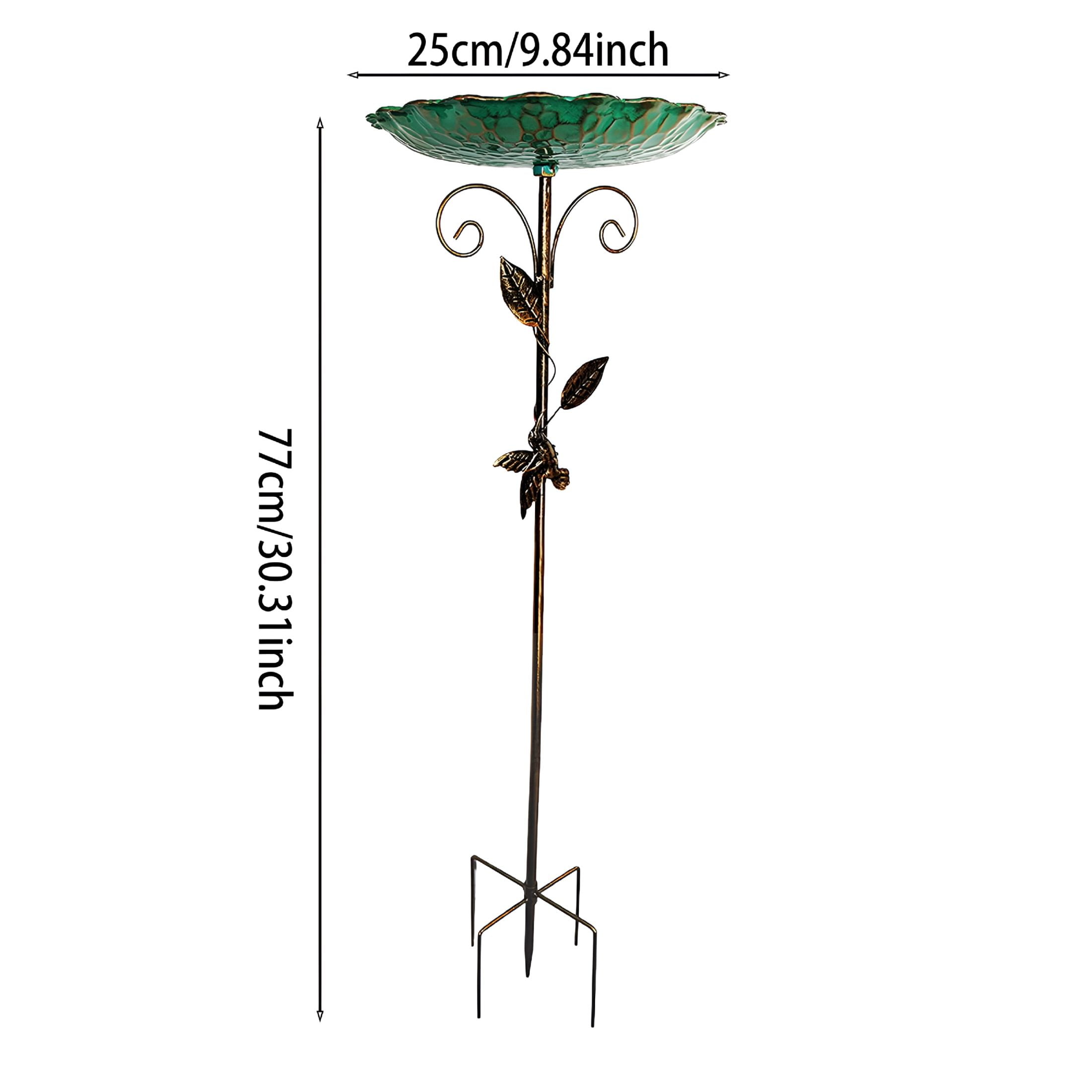 ACDANC Freestanding Birdbaths Bowl for Outside, Standing Garden Bird Bath Feeder & Bird Bath Bowl, Detachable Decoration Spa Birdfeeder for Garden Patio Yard Lawn