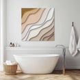 thumbnail image 3 of Beige Ombre Wall Art Painting on Canvas, Modern Geometric Abstract Aesthetic Cream Canvas Art Home Prints Wall Art Framed Modern Artwork for Living Room Bedroom Wall Decor 12x12in, 3 of 9