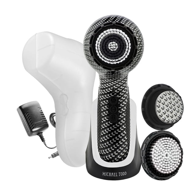 Sistema de cepillos de limpieza facial Michael Todd Soniclear Elite MICHAEL TODD BEAUTY Cepillo limpiador facial y exfoliante corporal 3 en 1