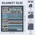 thumbnail image 2 of Gift for Husband, Gifts for Anniversary Day, Husband Birthday Gift from Wife, to My Husband Gift, I Love You Husband Blanket, Soft Cozy Husband Throw Blanket for Wedding Fathers Day Gifts(30"x40"), 2 of 7