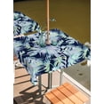 thumbnail image 2 of Outdoor Tablecloth with Umbrella Hole for Patio/Picnic/Party/Camping, Green Palm Leaves Waterproof Table Cloth Square Cover Washable, Watercolor Botanical Coastal (60"x 60"), 2 of 9