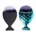 thumbnail image 1 of 2pcs Soft Nail Art Dust Powder Remover, Mermaid Shape Nail Art Dust Cleaner Brush Makeup Powder Blush Brush Multifunction Brush for Acrylic and Makeup, 1 of 5