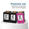 thumbnail image 4 of 67XXL Super Yield Ink Cartridge Replacement for HP 67 XXL 67XL Use with HP DeskJet 2700 2752 2725 Plus 4100 4155 4152 4140 Envy Pro 6400 6455 6475 Envy 6055 6052 (2 Black, 1 Tri-Color), 4 of 8