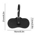 thumbnail image 3 of Ohmyroo Portable Eyeglasses Hard Case Leather Protective Sunglass Pouch With Clip For Commute Travel Assorted Colors 8.3 Inch, 3 of 6