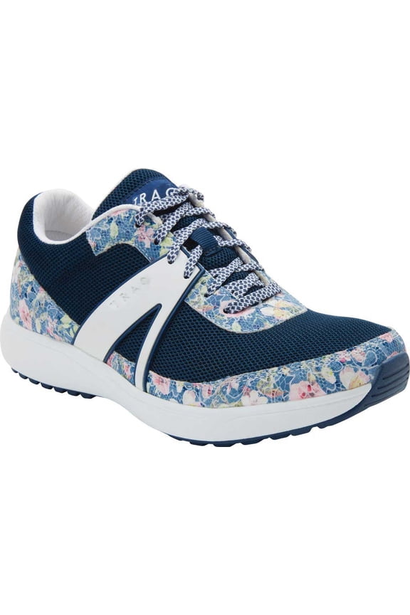 Women's Alegria by PG Lite TRAQ Qarma 2 Sneaker-Vegan Leather Blue Scale Mesh/Vegan Leather 36 M