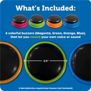 Learning Resources Recordable Answer Buzzers - Sound Effect Button, Family Game Shows, Ages 3+