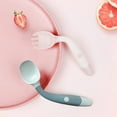 thumbnail image 4 of Baby Utensils Spoons Forks 2 Sets, Cute Toddlers Feeding Training Spoon and Fork Tableware Set Easy Grip Heat-Resistant Bendable BPA Free Great Self-Feeding Learning Spoons Forks for Kids, 4 of 9