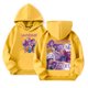 thumbnail image 2 of Moonsky Sudadera con capucha y cordón HUNTRX, estampado de grupo de chicas coreanas, jersey corto, suave y cómodo, top de manga larga para primavera y otoño. Morado 110, 2 of 5