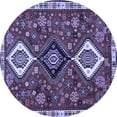 thumbnail image 1 of Ahgly Company Indoor Round Persian Blue Traditional Area Rugs, 3' Round, 1 of 4