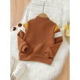 thumbnail image 3 of Boys Color Block Sweater Long Sleeve Half Zip Knitted Pullover Kids Clothes, 3 of 6