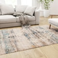 thumbnail image 3 of Merrick Lane 5' x 7' Distressed Old English Style Artisan Traditional Rug in Blue, 3 of 9