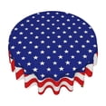 thumbnail image 2 of Nappe Ronde Patriotique du 4 Juillet, Housse de Table Imperméable et Résistante aux Taches, Protecteur de Table Facile à Nettoyer et Réutilisable, Décor de Fête, pour la Fête de l'Indépendance, BBQ, Pique-Nique, Cuisine, Salle à Manger, Usage Domestique, 2 of 6