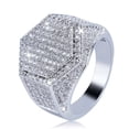 thumbnail image 1 of Anillos con incrustaciones de cristal para hombre y mujer, joyería de moda europea y americana para banquete y negocios, 1 of 4