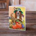 thumbnail image 2 of Basset Hound Autumn Greeting Cards and Envelopes Pack of 8, 2 of 2