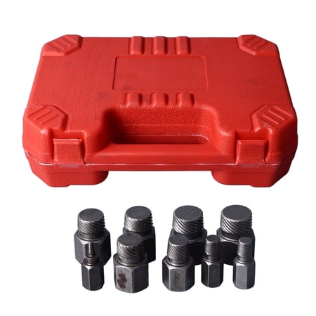 YAHHU 25-Piece Damaged Screw Extractor Set Broken Bolt Removal Tool Kit Chrome Vanadium Steel for Repair Maintenance (9.45 inches / 24 cm)