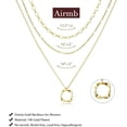 thumbnail image 4 of CROPD Gold Layered Necklaces for Women 14k Gold Plated Dainty Stackable Choker Necklaces for Women Trendy Layering Circle Paperclip Chain Cute Pendant Necklace Set Gold Jewelry for Women, 4 of 7