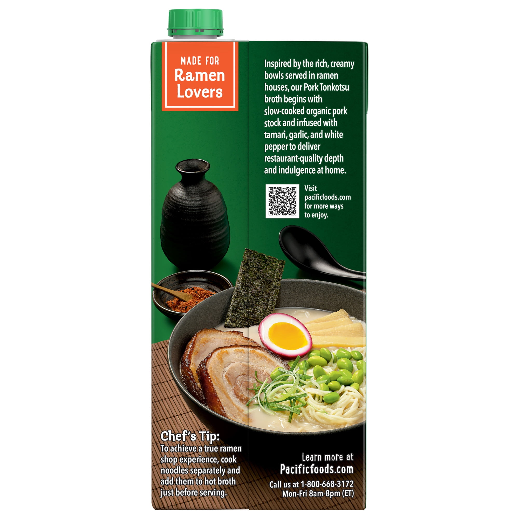 Pacific Foods Organic Pork Tonkotsu Ramen Broth, 32 oz Carton
