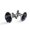 Color 1, variant on Men's Classic Stainless Steel, Stripe Flower Guitar Pattern Cufflinks Business Wedding Shirts, Black