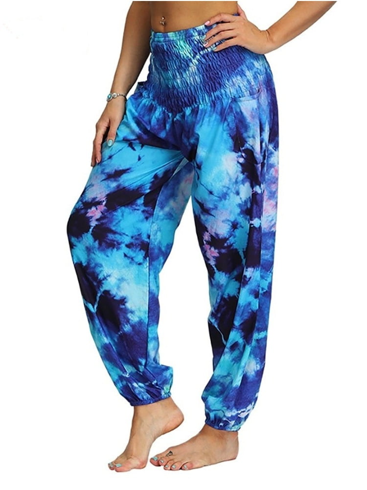SySea Womens Casual Tie Dye Jogger Sweatpants High Waist Drawstring Loose Fit Yoga Pants with Pockets 