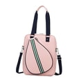 thumbnail image 4 of DYNWAVECA Tennis Bag Water Resistant Racquet Holder Practical Pouch Fashion Professional Tennis Racket Bag for Outdoor Travel Beginners pink crossbody, 4 of 10