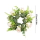 thumbnail image 3 of Corona de rosas artificiales para la puerta principal, centro de mesa con vela de hortensia para bodas y decoración del hogar, 3 of 6