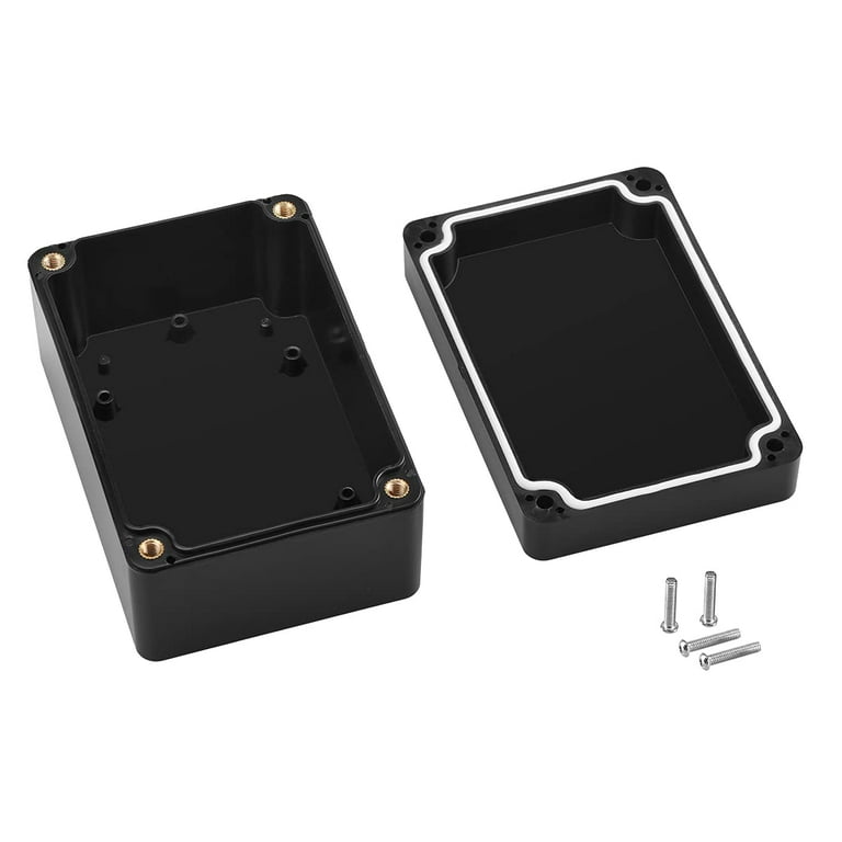 Pinfox 2 Pack Black Waterproof Plastic Project Box ABS IP65 Pinfox 2 Pack Black Waterproof Plastic Project Box ABS IP65