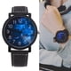 thumbnail image 3 of Reloj de pulsera de cuarzo para hombre y mujer, con correa redonda de PU y esfera grande (esfera de cielo estrellado)., 3 of 9