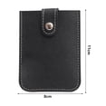 thumbnail image 6 of Huanledash Faux Leather Card Holder Large Capacity Pull-out 6 Slots Solid Color Button Slim Minimalist Portable Business Card Bank Card Driver License Organizer Storage Bag, 6 of 8