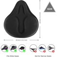 thumbnail image 2 of Funda de sillín de bicicleta de gel grande con sillín hueco Funda de asiento de gel de silicona acolchada de espuma viscoelástica antideslizante para hombres y mujeres JM, 2 of 5