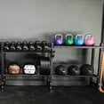 thumbnail image 2 of Titan Fitness 2-Tier Elite Series Extension Unit Mass Storage System, 45.5" x 94.5" Dumbbell Kettlebell Storage, 2 of 8