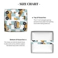 thumbnail image 5 of Lsque Excavator Printed Tissue Box Cover Holder, Facial Paper Organizer Dispenser,Square with Bottom Belt, PVC Leather Decorative Organizer, 5 of 8
