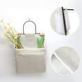 thumbnail image 2 of 2 Pcs Wall Hanging Storage Bag, Cotton and Linen Waterproof Closet Storage Bag, Over The Door Hanging Storage Organizer, for Bedroom, Bathroom, Hallway, Entryway(Grey, 2 of 7