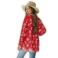 thumbnail image 3 of SCRAWLGOD Music Snowflakes Womens Cardigans Lightweight Dressy Cardigans for Women Size L Long Sleeve Casual Work Outfits for Women Stretchy Womens Long Cardigan for Christmas, 3 of 7
