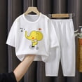 thumbnail image 2 of Ulanda Cotton 2 Piece Pajamas Boys Long Sleeve Sets Toddler Boys Pjs Kids Sleepwear Sets (Light Yellow, 3-4 Years), 2 of 4