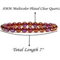 thumbnail image 2 of Bracelet Extensible Unisexe en Perles Boule 8 mm en Agate Rouge Plaquée Multicolore, Pierre Précieuse Semi-Précieuse 7 Pouces, 2 of 4