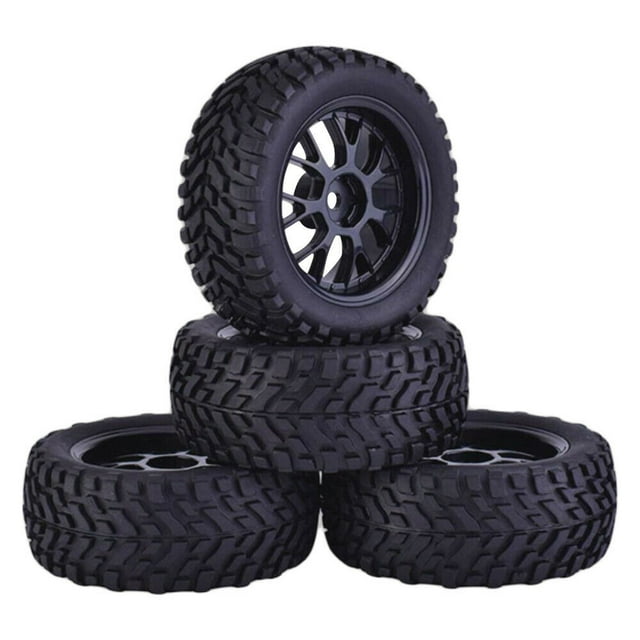 4x Pneus en Caoutchouc Tout-Terrain pour HSP HPI 1:10 RC Racing Ajustement Universel & Performance Améliorée sur Surfaces Rugueuses