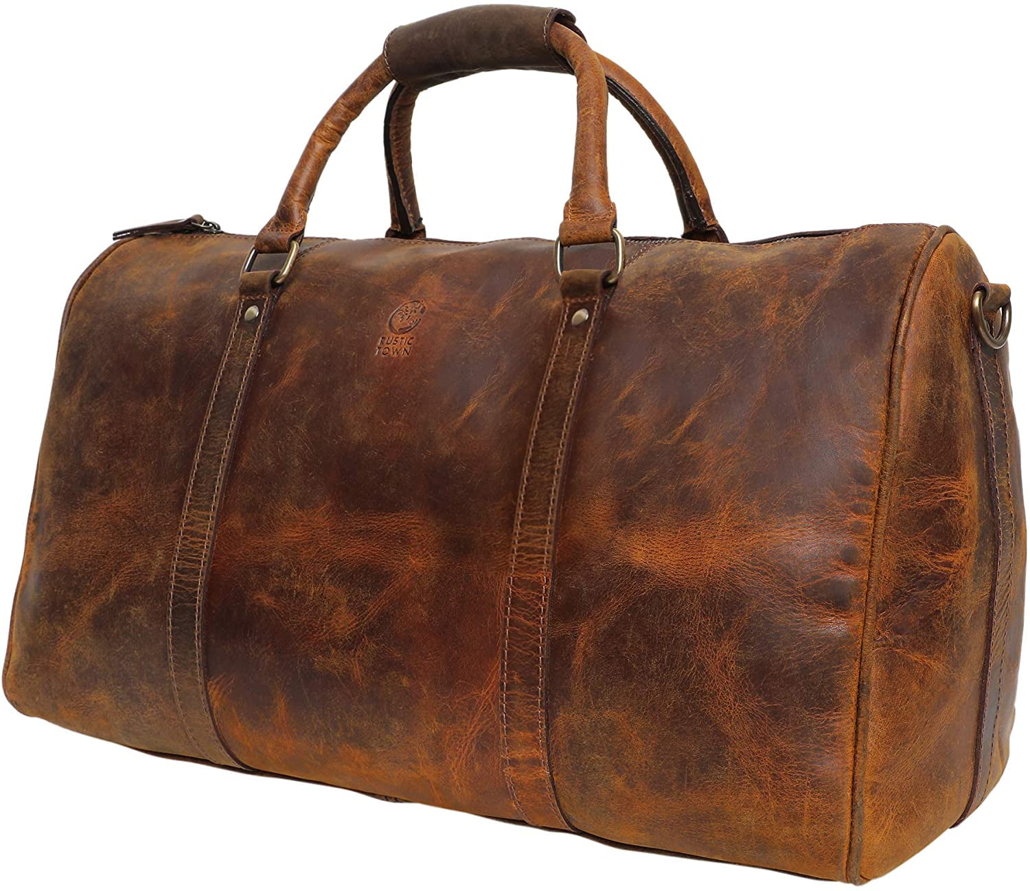 Rustic Leather Travel Duffel Bag — High On Leather