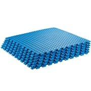 Sivan Health and Fitness 24 Sq Ft Blue EVA Foam Interlocking Exercise Mat, 6-Tile