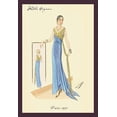 thumbnail image 1 of Evening Gown in Blue and Gold-Fine Art Canvas Print (20" x 30"), 1 of 1
