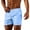 Blue, variant on Mens Striped Sports Shorts Swimming Trunks 5 Inch Inseam Swim Shorts Summer Bathing Suit Swimwear Beachwear with Pockets Blue L