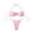 Pink, variant on Hfnxid Women's Halter Bikini Sets Self Tie Thong Bathing Suits Ring Linked Tie String Tie Two Piece Beach Swimsuits White S