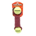thumbnail image 2 of Mammoth Flossy Chews Cottonblend Twister Bone with 2 3" Tennis Balls Rope Dog Toy, Large, 12", Asst Colors, 2 of 6