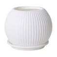 thumbnail image 2 of Macetas artificiales con platillos | Macetas decorativas de plástico para uso interior y exterior | Macetas pequeñas y medianas para suculentas y plantas de interior | Juego de 1, 2 of 6