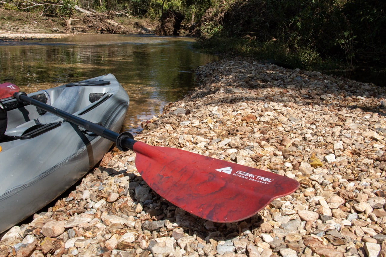 Ozark Trail Adult Aluminum Kayak Paddle, 94.5 inch Red and Gray