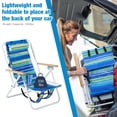 thumbnail image 3 of imerelez Folding Beach Chair Portable Beach Chair with 4-Position Recline, Backpack Straps & Cup Holder, Supports 265lbs, 3 of 9